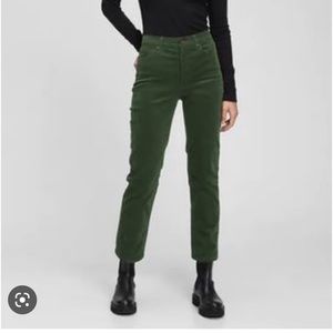 Green Vintage Slim High Rise Corduroy